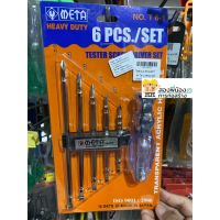 พร้อมส่ง--+สุด ไขควงลองไฟหัวสลับ 6ตัวชุด ไขควงเอนกประสงค์ หัวสลับ ยี่ห้อ META TESTER SCREWDRIVER 6-PC SET รุ่น NO.T6-1 6 PCS./SET ลดราคาถูกสุด ไขควง ชุดไขควง คีม ประแจ สว่าน ค้อน  อุปกรณ์ เครื่องมือช่าง