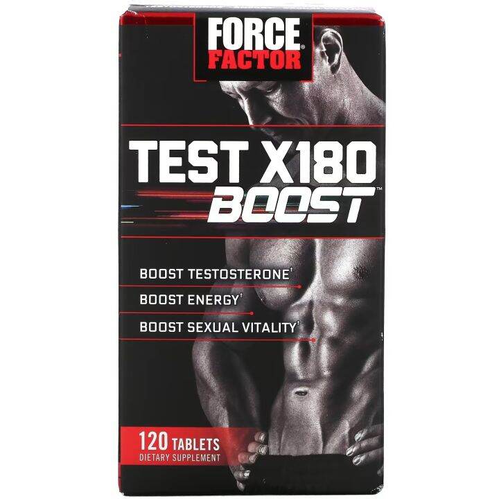 [PREORDER] FORCE FACTOR TEST X180 BOOST MALE BOOSTER 120 TABLETS
