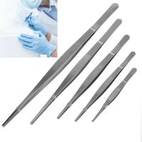 3pc/Set Toothed Tweezers Barbecue Stainless Steel Long Food Tongs Straight Home Medical Tweezer Garden Kitchen BBQ Tool Handtool parts Accessories