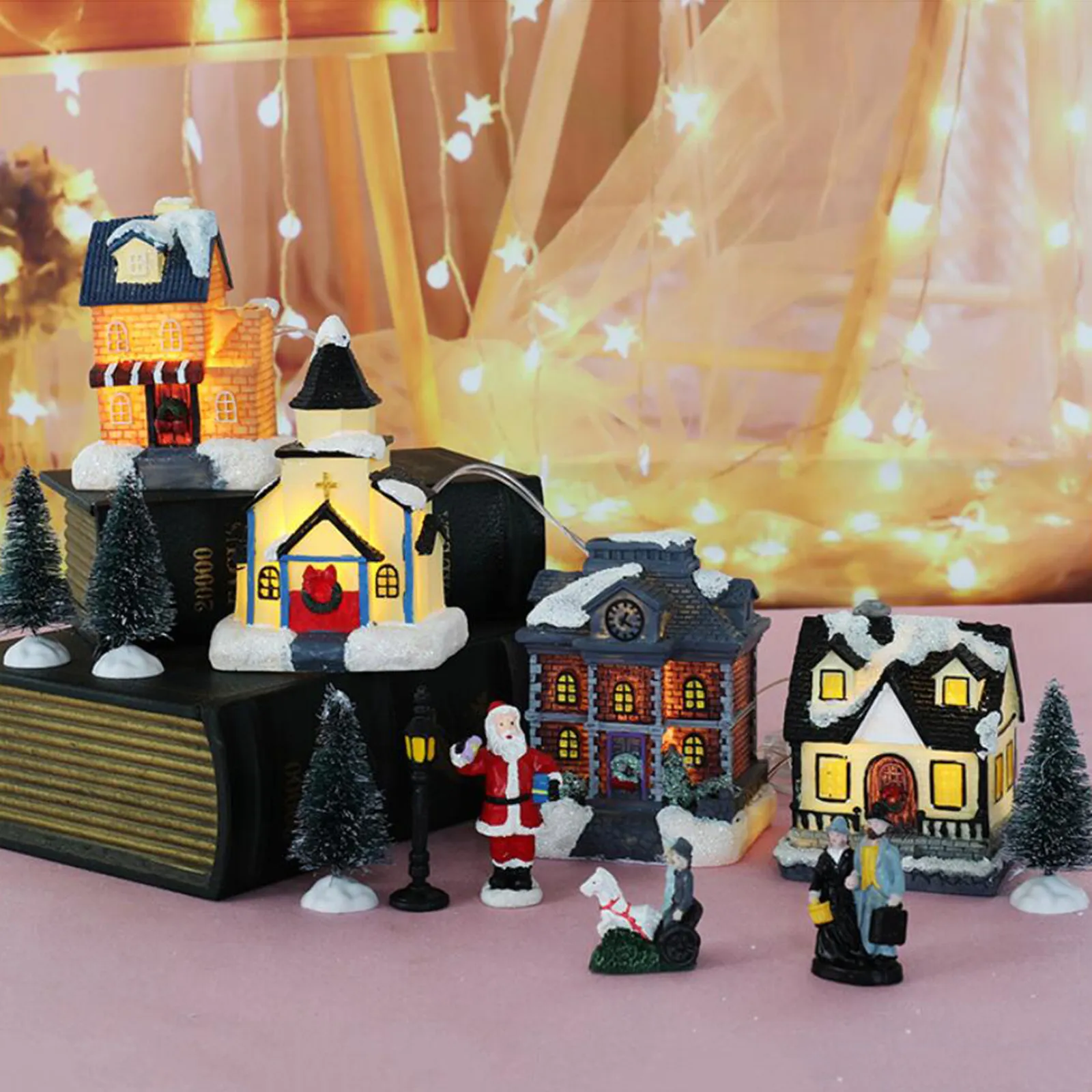 Dolity Christmas Village Scene Set Resin Animated for Lighting up Holiday  Displays | Lazada PH