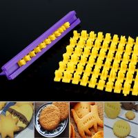 1Set Fondant Cake Printing Alphabet Letter Number Impress Cookies Biscuit Stamp Embosser New Plastic Cake Mold Baking DIY Tool