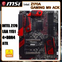 1151 Intel Z170 Motherboard MSI Z170A GAMING M9 ACK DDR4 64GB PCI-E 3.0 M.2 SATA III USB3.1 ATX For Celeron G3900T cpus