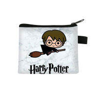 Harry Potter กระเป๋าสตางค์เด็กผู้หญิงเด็กผู้ชาย,กระเป๋าใส่เหรียญลายการ์ตูนกุญแจกระเป๋าใส่เหรียญกระเป๋าเก็บของแฟชั่นนักเรียนใหม่โพลีเอสเตอร์ใส่บัตรแบบพกพา