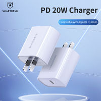 SmartDevil 20W PD Type C Fast Charger สำหรับ iPhone 14 Pro Max 14Plus 13 Pro Max 12 Pro Max 11 Pro Max X XR iPad Pro 2021/2020/2018 iPad Air 5 30W GaN Portable Wall Charger