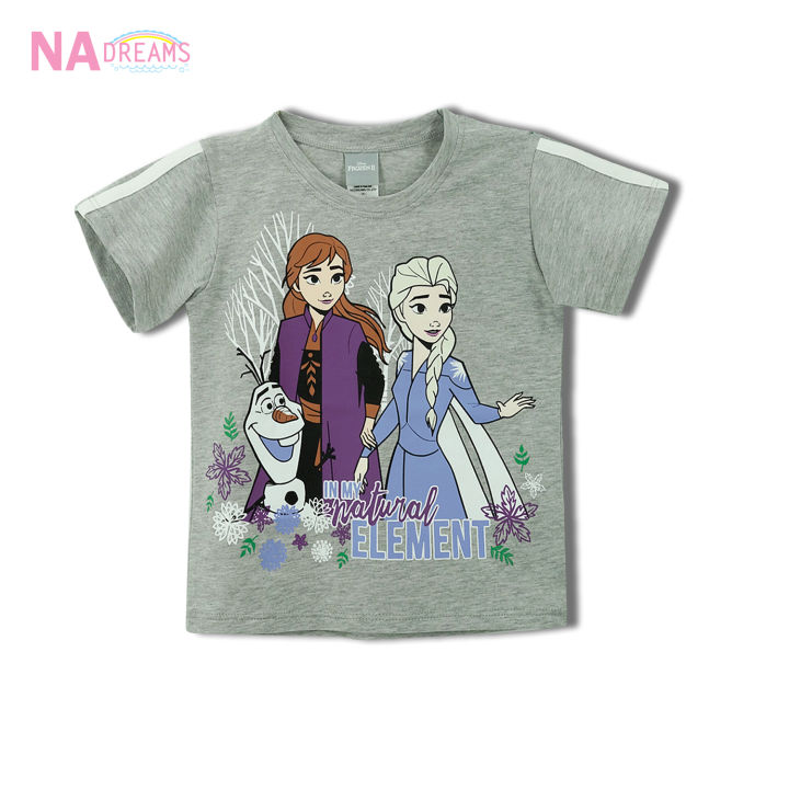 disney-เสื้อยืดคอกลม-เด็กเล็ก-frozen-โฟเซ่น-ผ้า-cotton-ผสม-spandex-เสื้อยืด-คอกลม-เสื้อคอกลม-nadreams