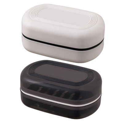 2-Layer Soap Box Container With Lid Travel Soap Holder Durable Soap Case Strong Sealing Organizer Bathroom Storage Accessories Soap Dishes