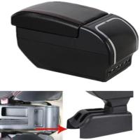 hot！【DT】☬  Bora 4 Armrest Central Store Content Storage Cup Holder Ashtray Console Arm Leather Car Styling