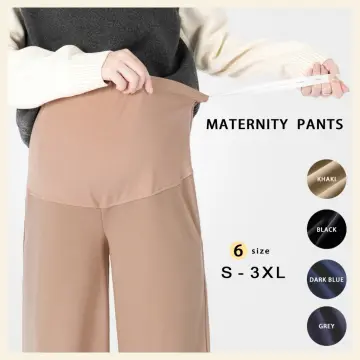 Pregnancy Pants Loose Maternity Pants Pregnant Women Wide Leg Bottom  Stretchable Pants Seluar Mengandung Ibu