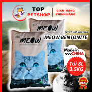 Cát vệ sinh cho mèo Meow Cat hương cà phê, Túi 8L 3.7KG