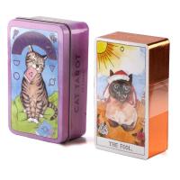 การ์ดเกมกล่องเหล็ก Cat Tarot 10.3x6 ซม