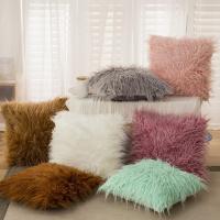 43x43cm Soft Faux wool Washable cushion Warm Hairy Seat pillow long plush cushion For car office Chairs Sofas