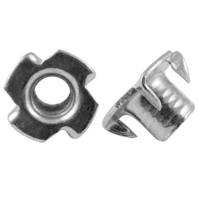 M3 M4 M5 M6 M8 M10 Carbon steel Zinc Plated Four Claws Nut Speaker T-nut Blind Pronged Insert Tee Nut Furniture Hardware Nails Screws Fasteners