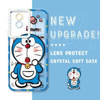 Casing Ponsel สำหรับ Vivo Y02 Y16 Y22 Y22S Y35 Y76 5G ต้นฉบับเคสการ์ตูนกันกระแทกปลอกอ่อนเคสมือถือใสสำหรับคลุมทั้งหมดกล้อง