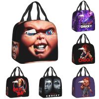 ❀¤ Horror Killer Chucky Insulated Lunch Bag for Camping Travel Childs Play Movie Leakproof Thermal Cooler Bento Box Women Children