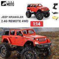 รถ RC 4X4 1:14 Wrangler รีโมทคอนโทรลรถกระบะ4WD บิ๊กฟุตยานพาหนะออฟโรดกันน้ำวิทยุรถของเล่นสำหรับเด็กคริสต์มาสปีใหม่วันเกิดของขวัญ