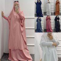 Ekung Ramadan Eid ผู้หญิงมุสลิมสวมใส่สวดมนต์ Robe Muslimah แฟชั่นชุดรอมฎอนธรรมดา Ekung Suit