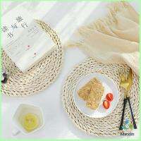 Mexin แผ่นรองหม้อสานจากต้น กก วัสดุธรรมชาติ ที่รองจาน รองแก้ว สานทรงกลม Corn husk woven placemat