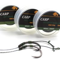 20M Carp Fishing Line Strands Braided Carp Hooklink Camo Green Soft Hook Link Line 15/25/35LB Carp Rig Wire for Fishing Tackle Fishing Lines