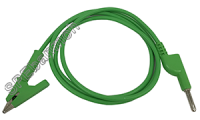 BNN-W-500 สายเซฟตี้เทส พร้อมปากคีบ (Safety Test Lead) 1.5 Sq.mm. 1M 19A สีเขียว (Green)