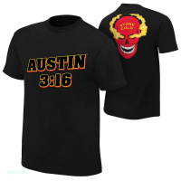 New！Pria 2023！Black Steve Austin Steve Skull Cetak T-shirt; High quality products （Freeprinting of names）