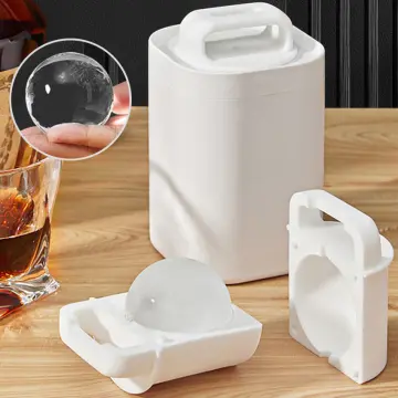 2.35 Inch Whiskey Ice Ball Maker Clear Silicone Ice Cube Maker Tray Sphere  Crystal Clear Whiskey Transparent Round Ice Box Mold