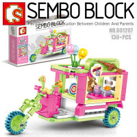 บล็อกตัวต่อรถร้านค้า SEMBO BLOCK 601207 จำนวน 130 ชิ้น