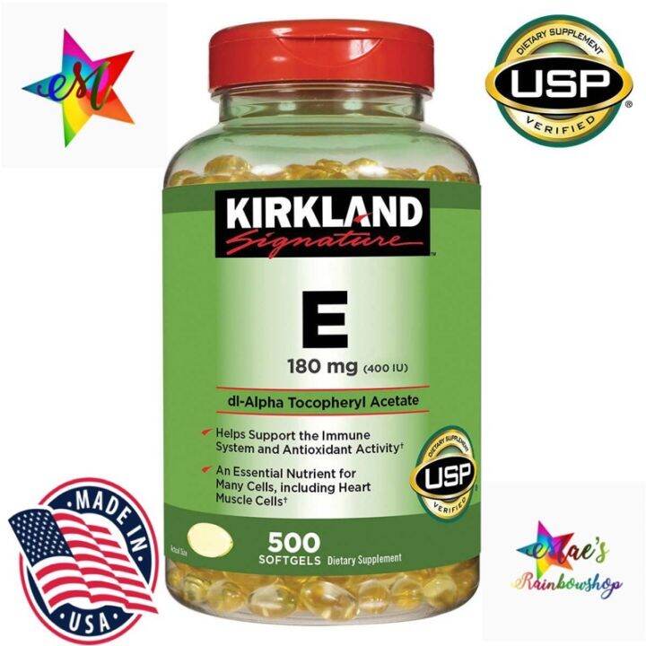 Kirkland Vitamin E 180 mg (400 IU) 500 softgels Lazada PH