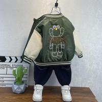 Boys Autumn Clothing Leather Coat 2022 New Childrens Autumn Models Western Style Baseball Uniform Baby Spring And Autumn Fried Street Jacket