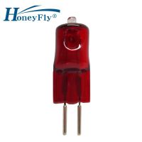 Honeyfly 10ชิ้นหลอดฮาโลเจนอินฟราเรด G5.3 220V 50W เครื่องทำความร้อนโคมไฟ IR สูงหลอดไฟฮาโลเจนควอตซ์หลอดไฟ LED ไฟอินฟาเรดให้ความร้อน