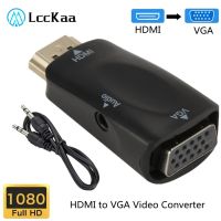 ✚ LccKaa HDMI-compatible to VGA Adapter HD 1080P Male to Female Audio Converter For PC Laptop TV Box Computer Display Projector