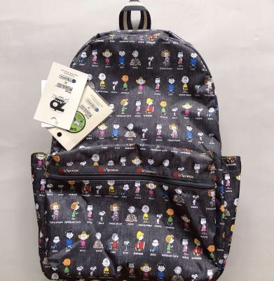 Lesportsac 2023 Snoopy แบรนด์ใหม่กระเป๋าเป้สะพายหลังกระเป๋าเดินทาง3426