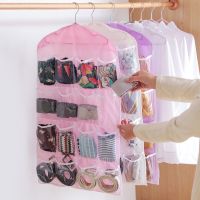 16 Pockets Socks Bra Underwear Hanging Organizer Tidy Rack Hanger Storage Door Bag For Bathroom Living Room Household Sundries