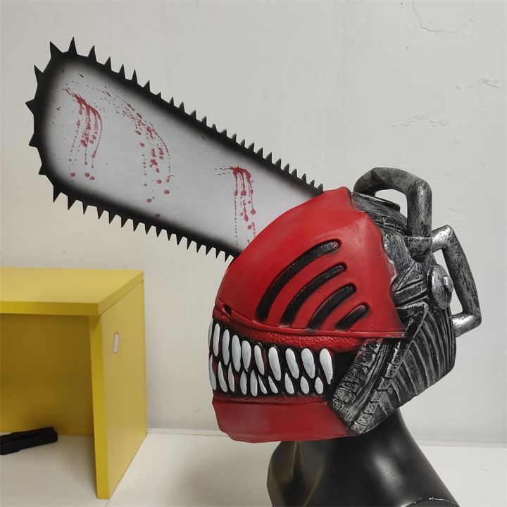 Anime Chainsaw Man Denji Cosplay Prop Mask Helmet Handsaw Cosplay