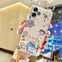 2023ใหม่เคส TPU นิ่มแฟชั่นสำหรับ Realme C53หรูหรา REALMEC53เคสใส่โทรศัพท์เคสหลังรูปหัวใจสำหรับเด็กผู้หญิงที่ใส่ด้านหลังแบบนิ่มพร้อมสายรัดข้อมือ