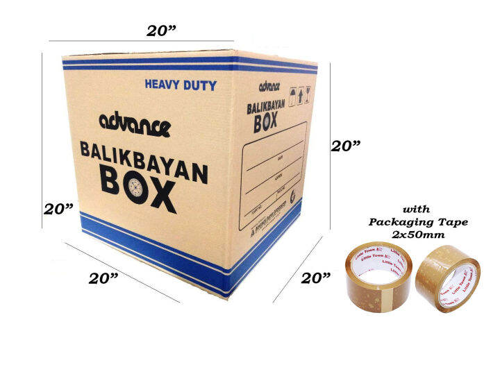 Heavy Duty Balikbayan Box brown with Packaging Tape Tan Lazada PH