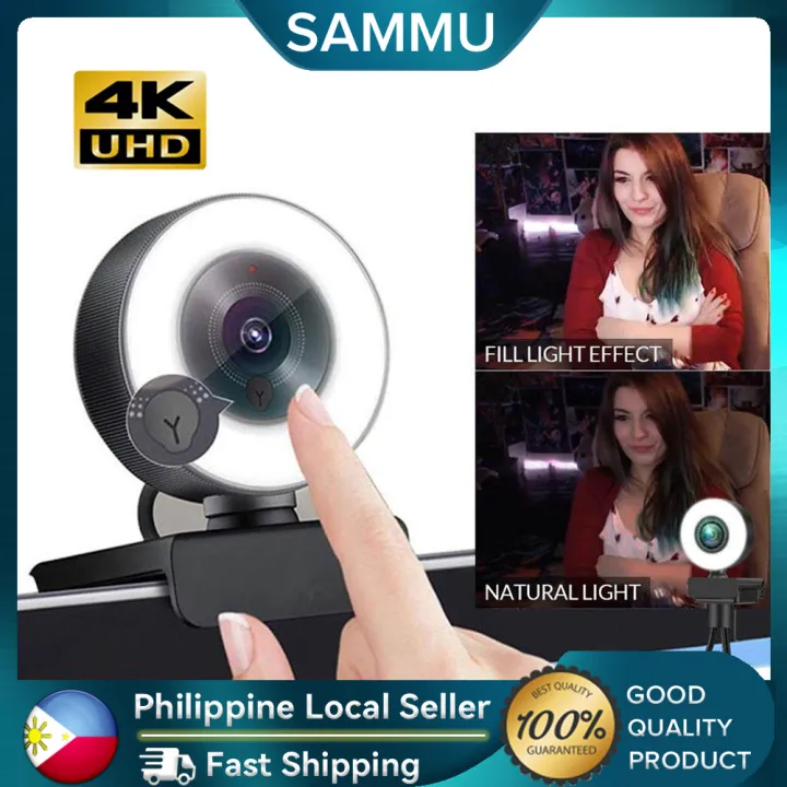 SAMMU Full HD 4K Webcam 2K Web Camera Auto Focus with Microphone For PC ...