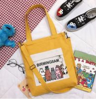 Runpee-B4???[พร้อมส่ง] กระเป๋าผ้าแคนวาส Moomin และผองเพื่อน พร้อมช่องกระเป๋าหน้า 1 ช่อง จ้าา 4 สาย??