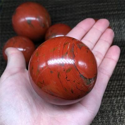 คริสตัลแจสเพอร์สีแดงธรรมชาติหินควอตซ์คริสตัลทรงกลมลูกบอลบำบัด