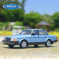 WELLY 1:24 VOLVO 240 GL รุ่นรถ Diecasts โลหะของเล่นรถคลาสสิกรุ่นจำลองสูงคอลเลกชันเด็ก Gifts888