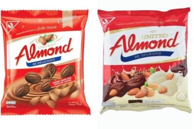 United Almond chocolate 275 g ยูไนเต็ดอัลมอนด์  ขนาด 275 กรัม