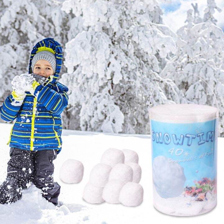 40 Pack Artificial Snowballs Fake Snowball for Snowball Fight Indoor