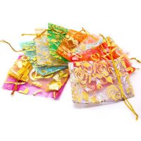 10pcs 7x9/9x12cm Wedding Decoration Organza Jewelry Bags Mixed Color Candy Gift Bags Party Wedding Favors Packaging Bags Gift Wrapping  Bags