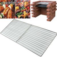 1pcs 45cm Stainless Steel Bbq Grill Wire Mesh Rack Bbq Cooking Grill Net Racks Holders Kitchen Outdoor Cook Supply