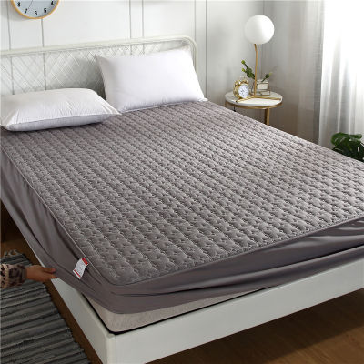 ZH (ขนาดพิเศษ) สีทึบผ้านวมระบายอากาศได้ผ้าคลุมที่นอนสี่ซีซั่นส์ผ้าคลุมเตียงผ้าปูที่นอน