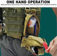 、‘】【’ Molle  Pouch Tourniquet Holder Tactical First Aid Pouch Small Trauma Kit IFAK Pouch Emergency EMT Kit For Camping Hiking