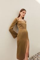 Threep Lucia midi dress in Khaki