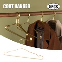 5pcs Aluminum Alloy Hangers for Clothes Durable Space-saving for Coat Wedding Dress Hanging Racks Solid Clothes Drying Hanger