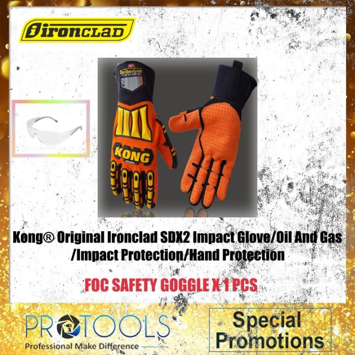 Ironclad SDX2-04-L Kong Original Oil  Gas Safety Impact Gloves, Large - 3