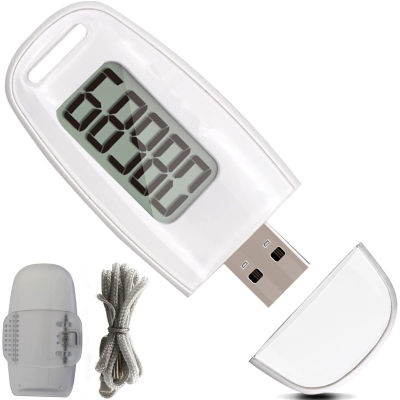 ที่ถูกต้องติดตามการออกกำลังกายชาร์จ USB เดิน3D Pedometer กับคลิปและเชือกเส้นเล็กสำหรับขั้นตอนการออกกำลังกายตั้งแคมป์เดินป่ากีฬา