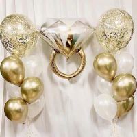 【YF】 Mr Mrs LOVE Gold Foil Balloons Decorations Wedding Day Bridal Shower Globos